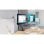 Genérica Doppel Monitor Tischhalterung SmartFit, 32", 18 kg, Höhenverstellung, Grau