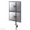Supporto da scrivania per doppio monitor 10-32" con regolazione in altezza, inclinazione 0-90°, montaggio clamp/grommet, nero