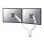 Supporto da scrivania Neomounts DS70-250WH2 per doppio monitor 17-32", molla a gas, Topfix, bianco