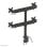 Supporto monitor Neomounts FPMA-D700D4 per 4 schermi LCD/LED/TFT da 19-30", nero, fissaggio a scrivania con clamp