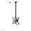 Supporto da soffitto Neomounts FPMA-C340DBLACK per doppio monitor/TV 32-75" regolabile in altezza, nero