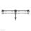 Supporto monitor Neomounts DS60-600BL3 per 3 schermi 10-27 pollici, fissaggio da scrivania, regolazioni complete, nero