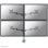 Supporto monitor Neomounts FPMA-D935D4 da scrivania, 4 schermi 10-27", argento
