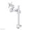 Supporto da scrivania per monitor Neomounts FPMA-D935G, regolazione manuale altezza, argento, VESA 75x75/100x100, 10-30 pollici, 10 kg
