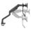 Supporto da scrivania Neomounts DS75S-950BL2 doppio braccio per monitor 17-32" con molla a gas, Topfix e fermo a 180° - Nero