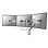 Supporto da scrivania per 3 monitor regolabile in altezza con molla a gas, bianco, montaggio clamp/bolt-through, compatibilità VESA 75x75/100x100, Neomounts NM-D775DX3WHITE