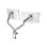 Ergonomischer Monitorarm SmartFit® für zwei Monitore, höhenverstellbar, 13-32 Zoll, 9 kg, silber