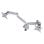 Ergonomischer Monitorarm SmartFit® für zwei Monitore, höhenverstellbar, 13-32 Zoll, 9 kg, silber