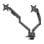 Supporto da scrivania Neomounts DS70-250BL2 braccio doppio a molla a gas per monitor 17-32'' nero regolazione completa Topfix/Clamp