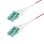 Cable de fibra óptica LC a LC OM4 5 m violeta dúplex OFNR Uniboot multimodo