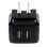 USB-Ladegerät StarTech.com USB2PACBK Schwarz 2 USB 17W Universal Reiseadapter AC