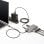 Dock USB-C StarTech 3 monitores triple 4K 100W HDMI DisplayPort USB 3xA Ethernet Gris