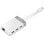 Adaptador USB-C Trendnet TUC-ETGH3 Gigabit Ethernet y Hub 3x USB 3.0 Gris Blanco