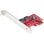 Controller PCI Express SATA 2 Porte 6Gbps ASM1161 Profilo Completo o Basso Rosso