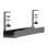 Bandeja para cables Neomounts ADS07-121BL universal acero negro 600mm abrazadera