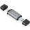 Kartenleser Aisens ASCR-2AC11-GR USB 3.1 Gen1 SD MicroSD MMC RS-MMC USB-A USB-C Grau