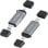Kartenleser Aisens ASCR-2AC11-GR USB 3.1 Gen1 SD MicroSD MMC RS-MMC USB-A USB-C Grau