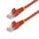 Cable de red StarTech CAT5e 0.5m rojo RJ45 UTP cobre chapado oro PoE