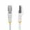 Cable de red StarTech.com Cat8 0.5m S/FTP RJ-45 LSZH Blanco 40Gbps PoE++