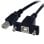 Cabo USB StarTech.com USB B Macho para USB B Fêmea Painel 0,3 m Preto