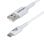 Cabo USB StarTech USB-A para USB-C 1m Branco Carregamento Rápido TPE 3A