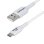 Cabo USB StarTech 1m USB-A a USB-C 3A Carga Rápida Sincronização Branco