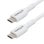 Cabo USB StarTech.com R2ACR-2M-USB-CABLE 2m USB-A para USB-C 3A Branco Resistente Ângulo Direito
