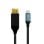 Cable adaptador USB-C a DisplayPort QUO 2 m 4K60Hz negro para Windows, Mac y Linux