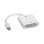 Adaptador Mini DisplayPort a DVI-D V7 0,17 m blanco cobre para MacBook y proyectores