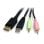 Cable conmutador KVM DisplayPort StarTech DP4N1USB6 USB audio micrófono 1,83 m negro