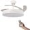 Ventoinha de Teto LED White Olga Ø107 cm DC 36 W Preto Mate Temporizador Controle Remoto Ultra Silencioso