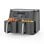 Freidora de aire Ninja DZ400EU 9,5 L 2470 W doble cesta gris con control giratorio