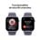 Apple Watch Series 11 GPS 5G NFC 46mm OLED Argent Bracelet Violet S/M IP6X SpO2 Pulsomètre