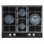 Gasplaat Cata LCI 6031 BK 4 zones glas zwart geïntegreerd 64 cm