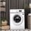 Máquina de Lavar Roupa 7 Kg 1400 rpm A Branco Display LED Bloqueio Crianças Início Diferido