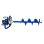 Ahoyador Hyundai HYEA5080 motor 2 tiempos con brocas 100 150 200 mm EUII