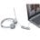 Auriculares Lenovo 100 con cable Jack 3,5 mm para oficina y call center, color plata