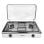 Hornillo a gas Vitrokitchen 202BB 2 quemadores Butano Blanco y Negro Aluminio Pulido