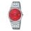 Casio MTP-B145D-4A2VEF 41mm Analogico Acciaio Inossidabile Argento-Rosso Resistente Acqua 5ATM