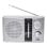 Radio portátil Noveen PR451 Plata FM MW SO AC/Batería Altavoz Giratorio Externo