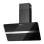 Campana extractora Negro 70cm En pared con control táctil y válvula antirretorno