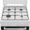 Cocina independiente Beko FBG62000WL 4 zonas gas horno eléctrico 64L blanca