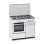 Cocina de gas con horno a gas Libre instalación Blanca 4 quemadores 90 cm encendido automático