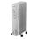 Radiador Eléctrico Compacto 2000W blanco, control rotativo, ruedas y termostato