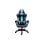 Silla gaming ergonómica Racing Pro, negra y azul, reposabrazos 2D, piel sintética
