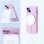 Funda para móvel Cool Air Capa Magnética Silicone Rosa Carga Qi para iPhone Air