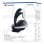 Casque Sony PULSE Elite sans fil Bluetooth gaming avec réduction de bruit, microphone, noir et blanc
