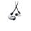 Auriculares Shure AONIC 215 com fio Jack 3,5 mm, Cancelamento Ativo de Ruído, microfone, translúcido/branco