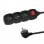 Regleta Esperanza ELK210K 3 tomas tipo E 1,5 m interruptor negra angular