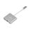 iBox IUH3CFT1 Hub USB-C com HDMI, USB 3.2 Gen1 Tipo-A e Tipo-C Prateado